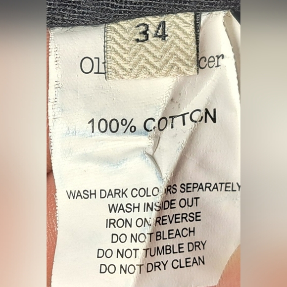 Oliver Spencer Men's Jeans Dark Blue Speckled Button Fly Size 34 Actual 35x32.5 - Picture 12 of 13